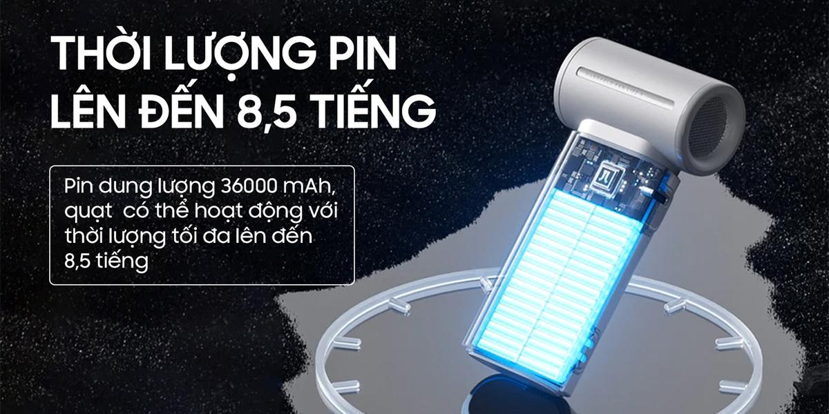 Quạt cầm tay mini Jisulife Life 9 3600mAh Chính Hãng