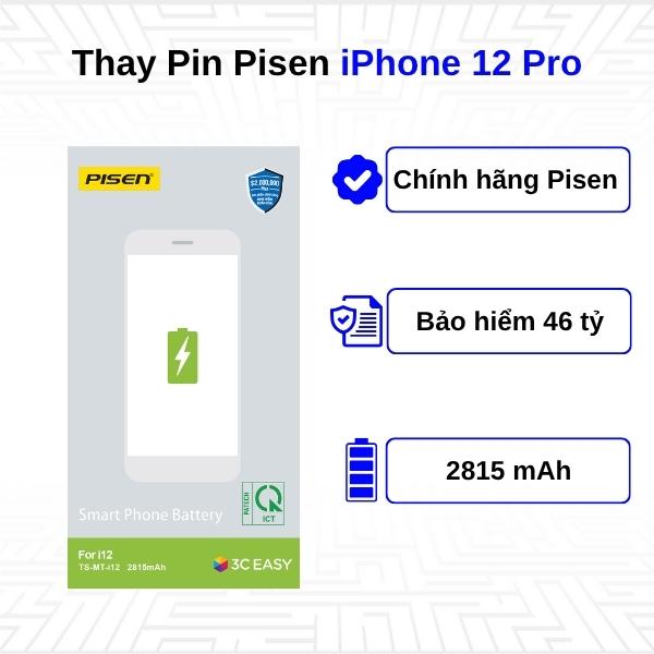 Thay Pin iPhone 12 Pro - Chính Hãng Pisen