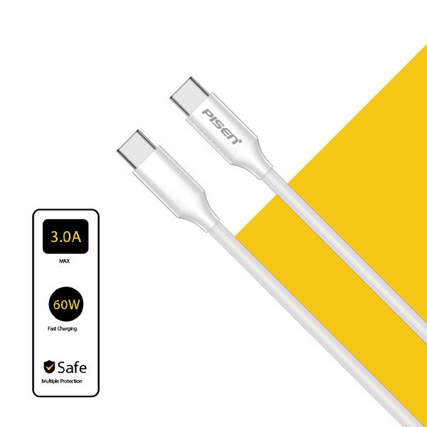 Cáp Sạc Nhanh Pisen Quick Type-C to Type-C 60W 1m